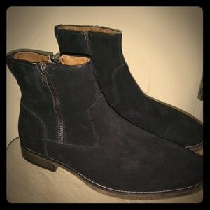 Black Suede Chelsea Boots